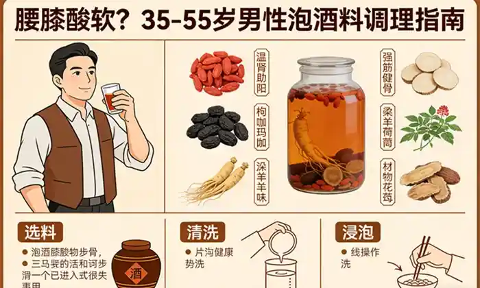 腰膝酸软调理,本草纲目配方舒缓35-55岁男士久坐不适