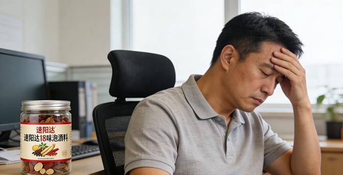 久坐一般是指几小时?无精打采别硬扛,速阳达18味泡酒料配方插图 久坐男性三种搭配方案实拍,基础平和款、新手入门款、应酬周全款食材组合对比,药食同源食材科学配比,家庭自酿不同需求选择参考,中年男性养生实用指南。