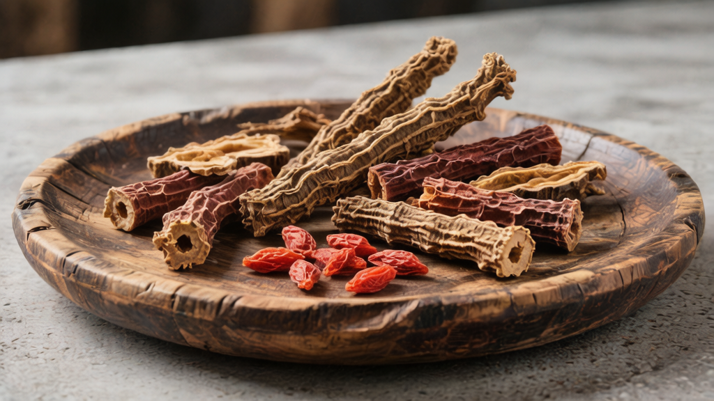 河北石家庄久坐腰酸背痛怎么调理药材陈列图 河北石家庄久坐腰酸背痛怎么调理配图2:18味泡酒料道地药材专业陈列