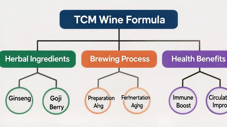 男性泡酒配方君臣佐使药材陈列，四味核心药材科学配比展示